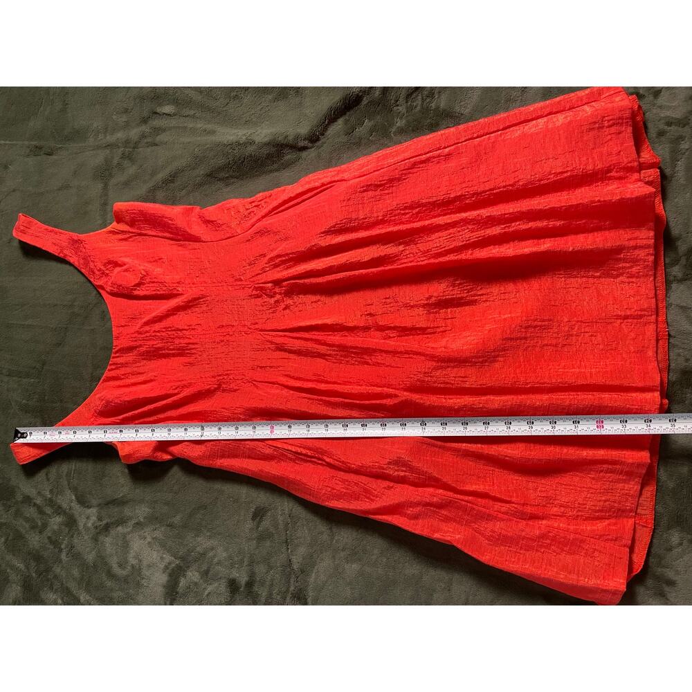 New Direction Petite SZ 6 sleeveless Red /Orange Dress Work Office Sundress - Picture 8 of 9